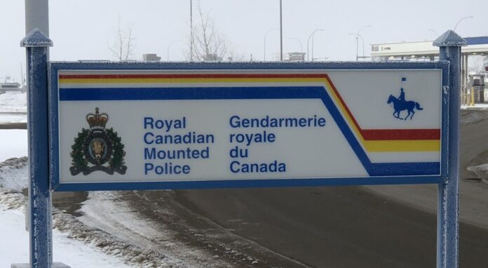 Alberta RCMP Detachment sign (Galen Hartviksen, mymountainviewnow.com staff)